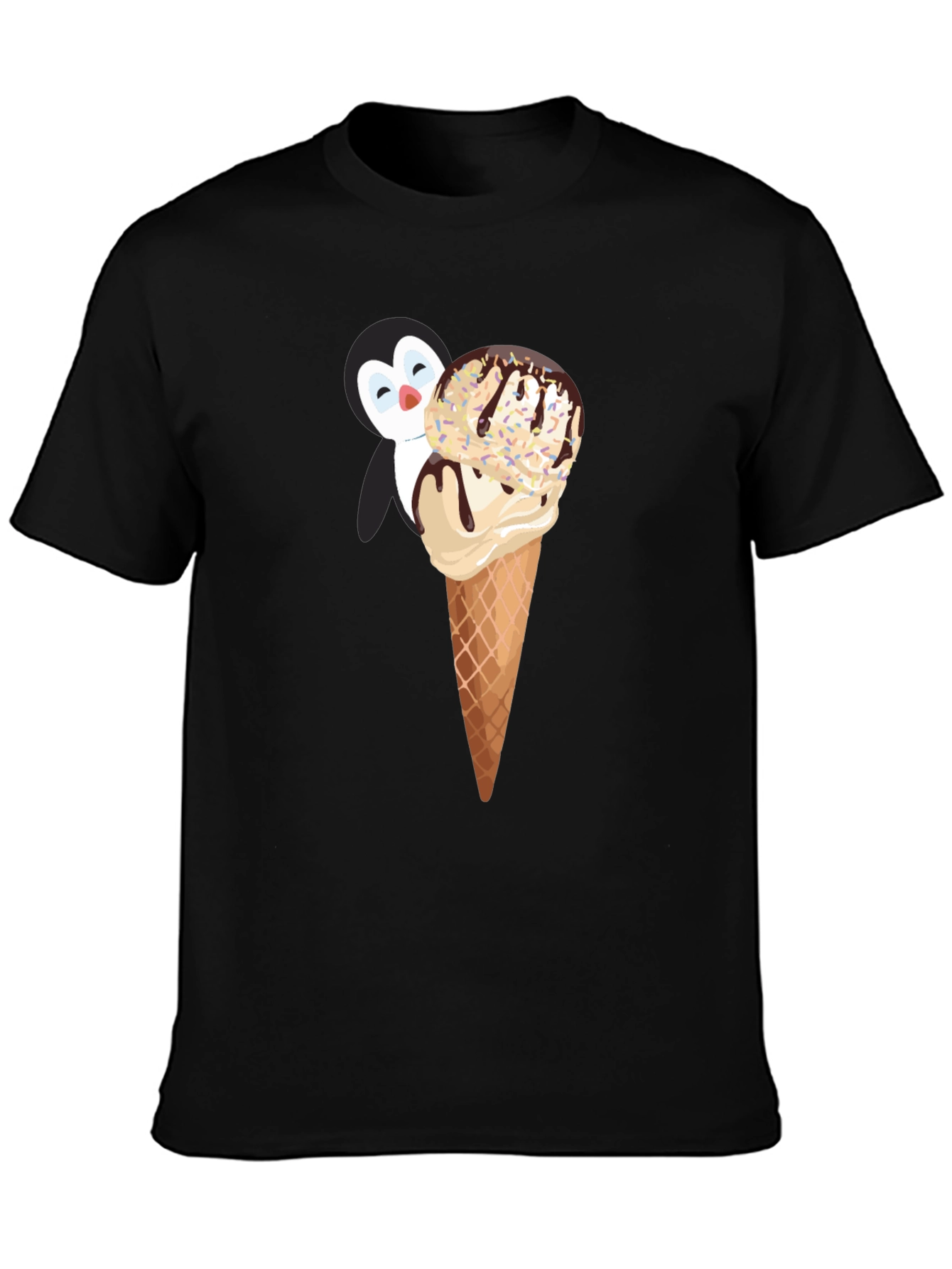 Penguin Ice Cream T-Shirt - Whimsical & Fun Design