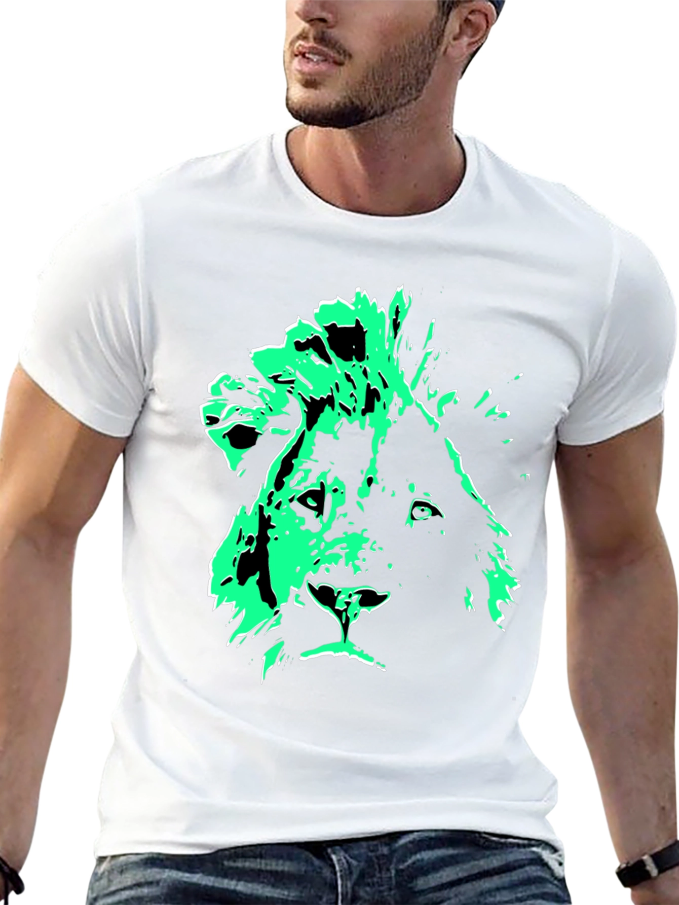 Lion Graphic Tee - Mens Black T-Shirt