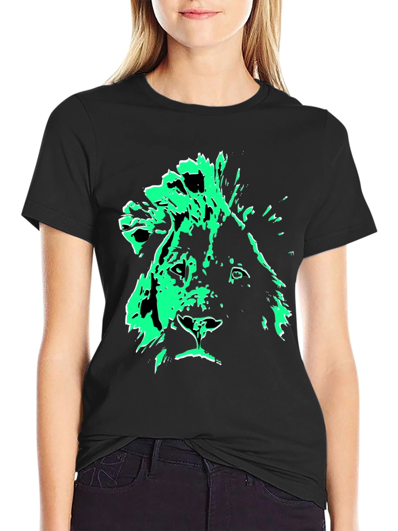 Lion Graphic Tee - Mens Black T-Shirt