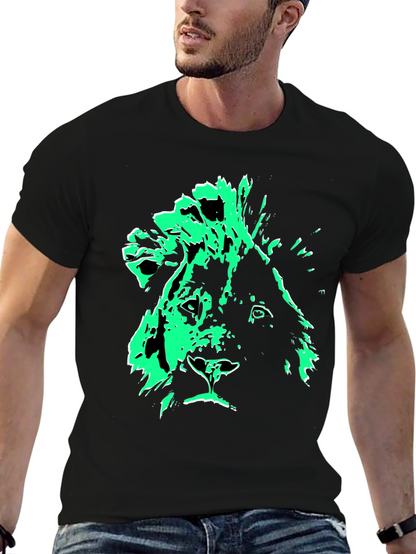Lion Graphic Tee - Mens Black T-Shirt