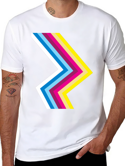 Retro Chevron Black T-Shirt - Stylish Graphic Tee