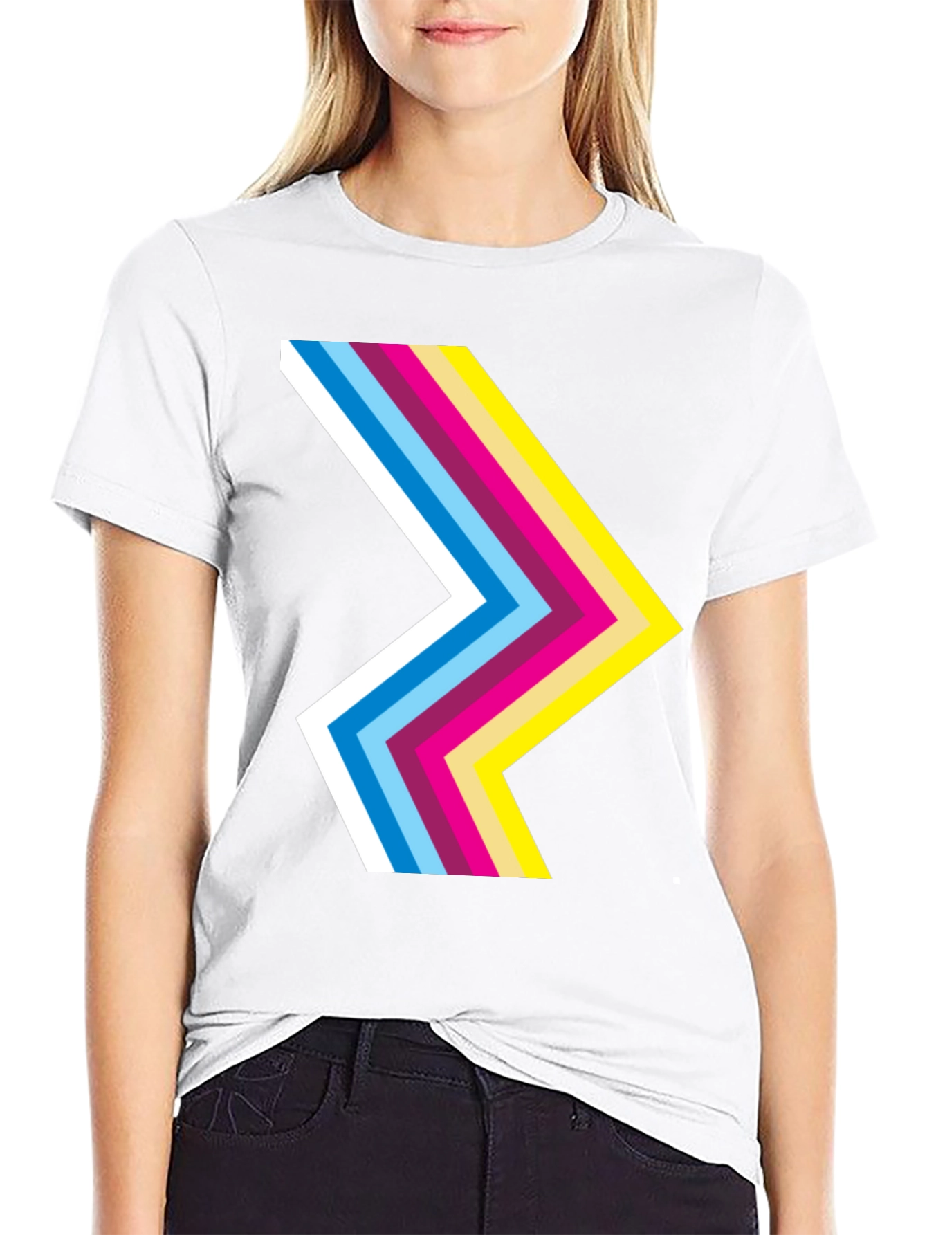 Retro Chevron Black T-Shirt - Stylish Graphic Tee
