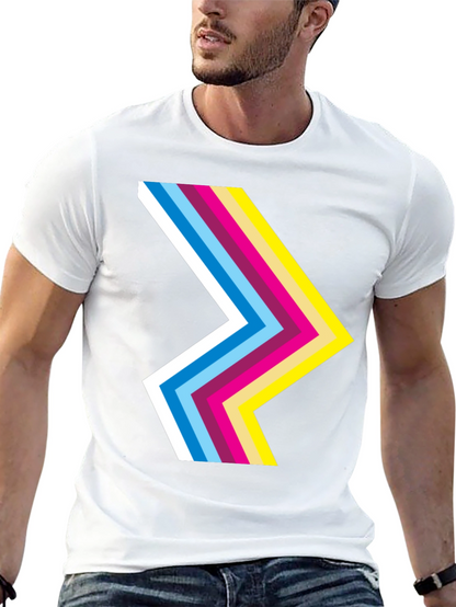 Retro Chevron Black T-Shirt - Stylish Graphic Tee