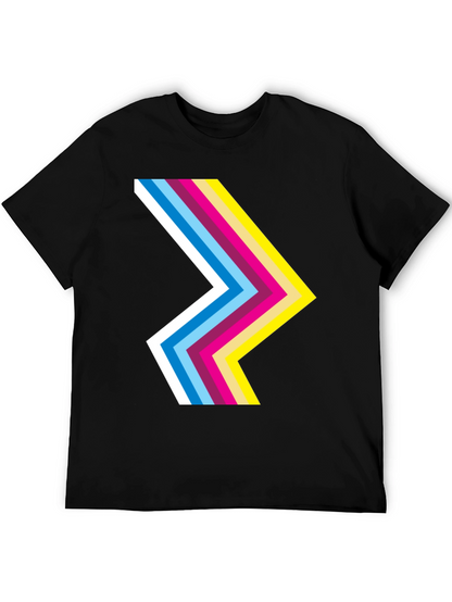 Retro Chevron Black T-Shirt - Stylish Graphic Tee