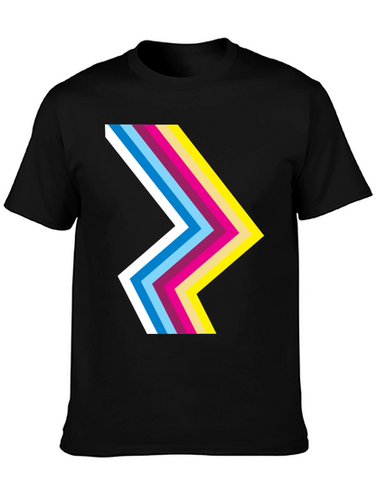 Retro Chevron Black T-Shirt - Stylish Graphic Tee