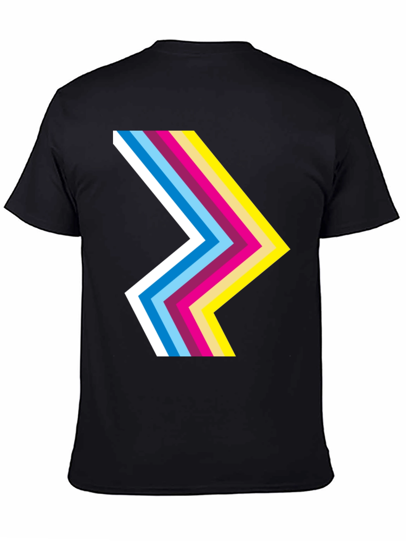 Retro Chevron Black T-Shirt - Stylish Graphic Tee
