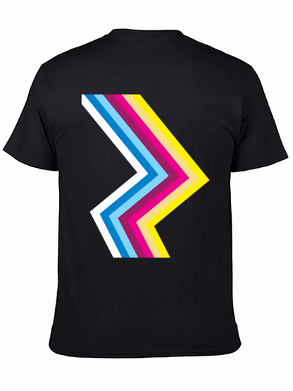 Retro Chevron Black T-Shirt - Stylish Graphic Tee