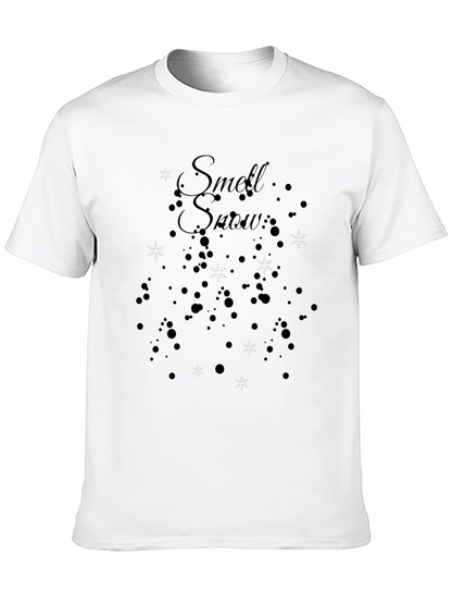 Smell Snow Black T-Shirt Winter Holiday
