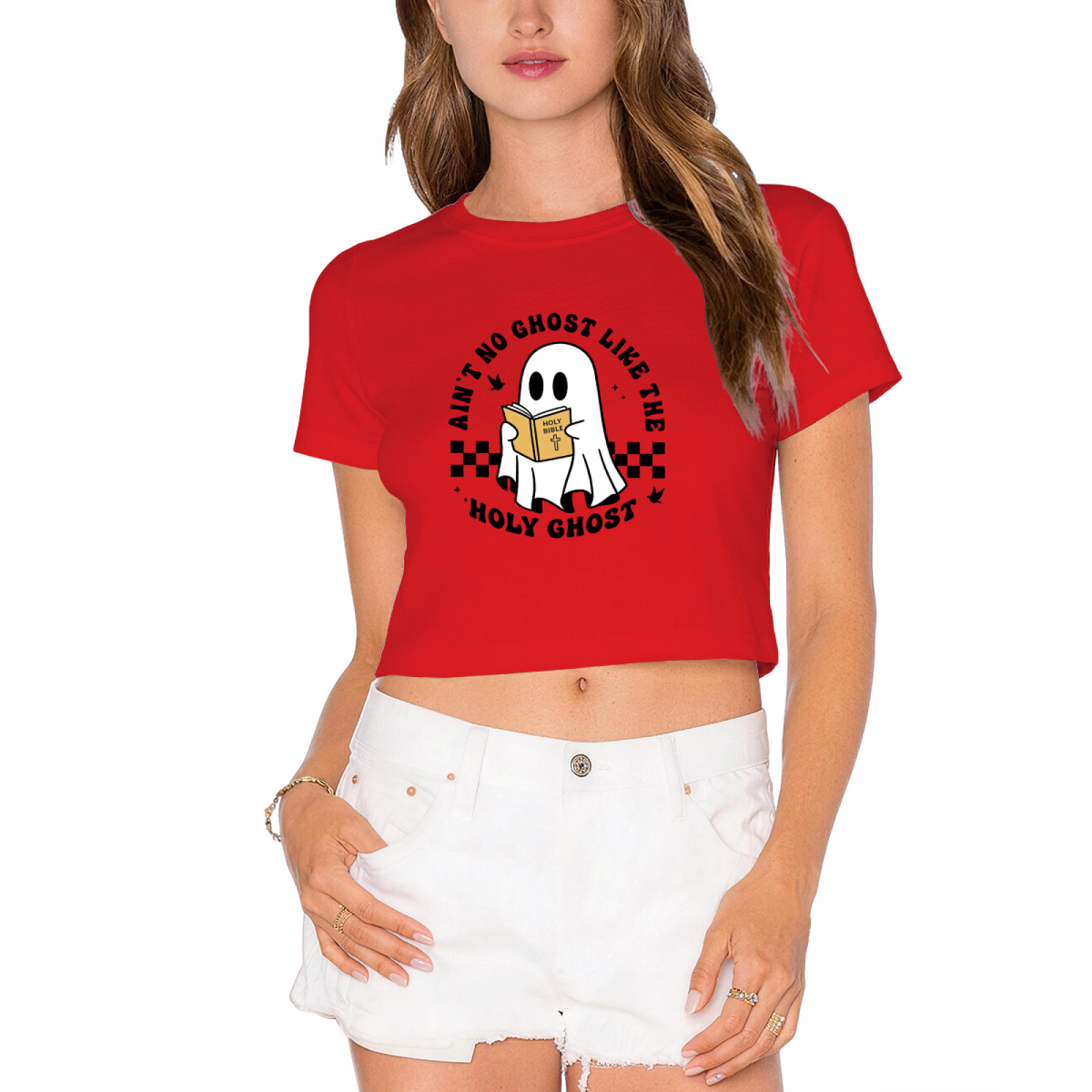 Ain't No Ghost Like The Holy Ghost Funny Cropped T?Shirt