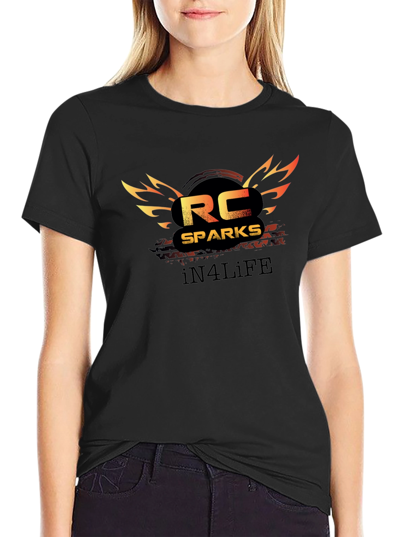 RC Sparks In4Life Black T-Shirt