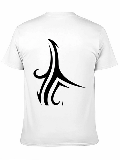 Tribal Style Graphic Black T-Shirt