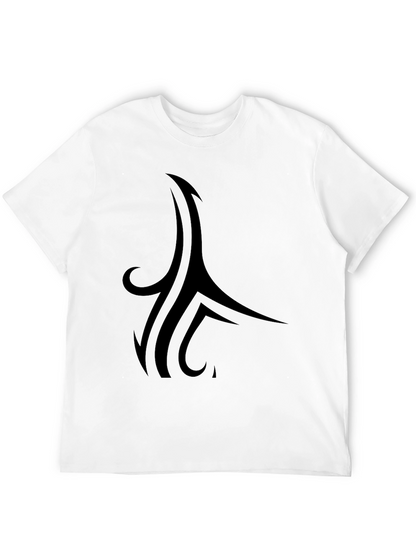 Tribal Style Graphic Black T-Shirt