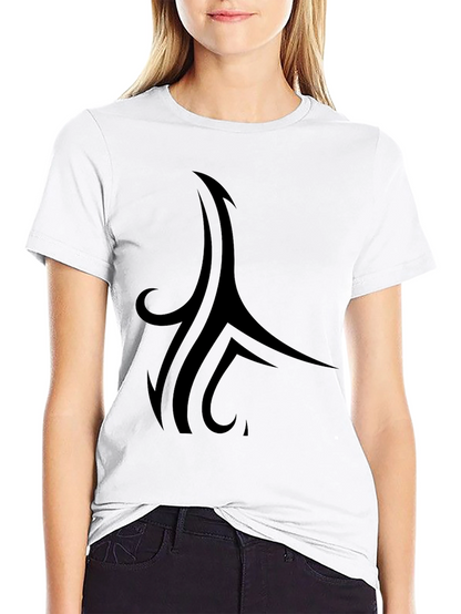 Tribal Style Graphic Black T-Shirt