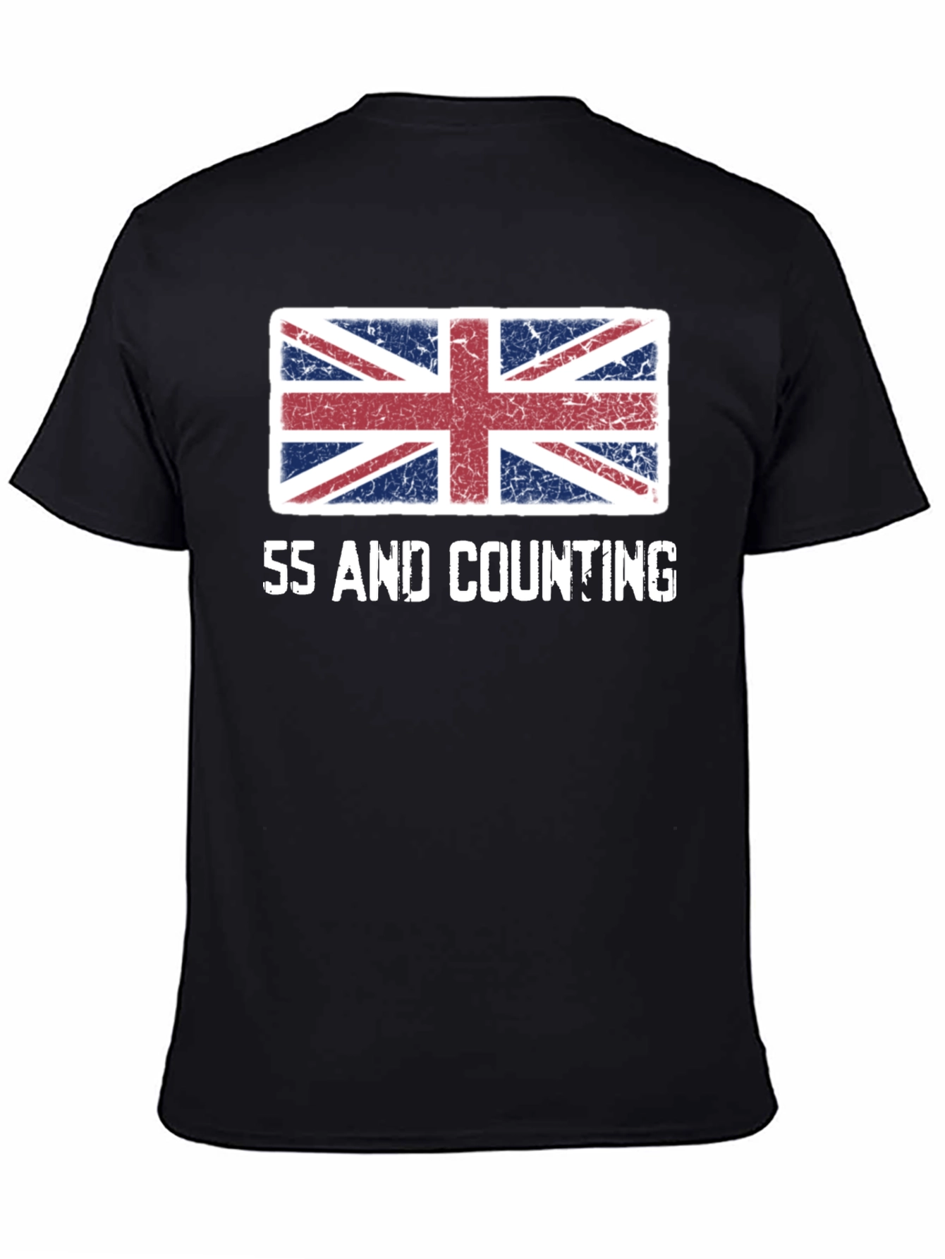 Union Jack Flag 55 and Counting Graphic T-Shirt