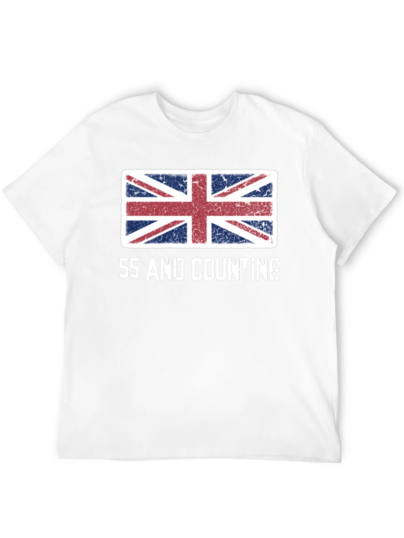 Union Jack Flag 55 and Counting Graphic T-Shirt