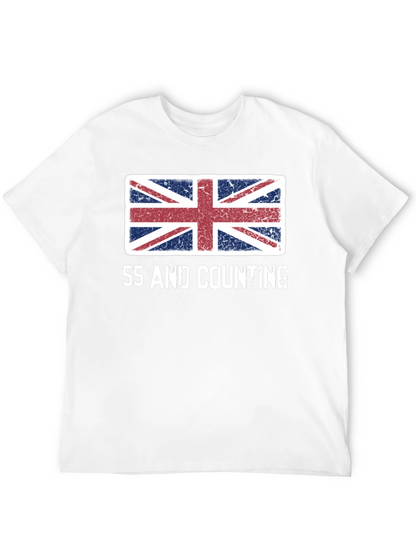 Union Jack Flag 55 and Counting Graphic T-Shirt