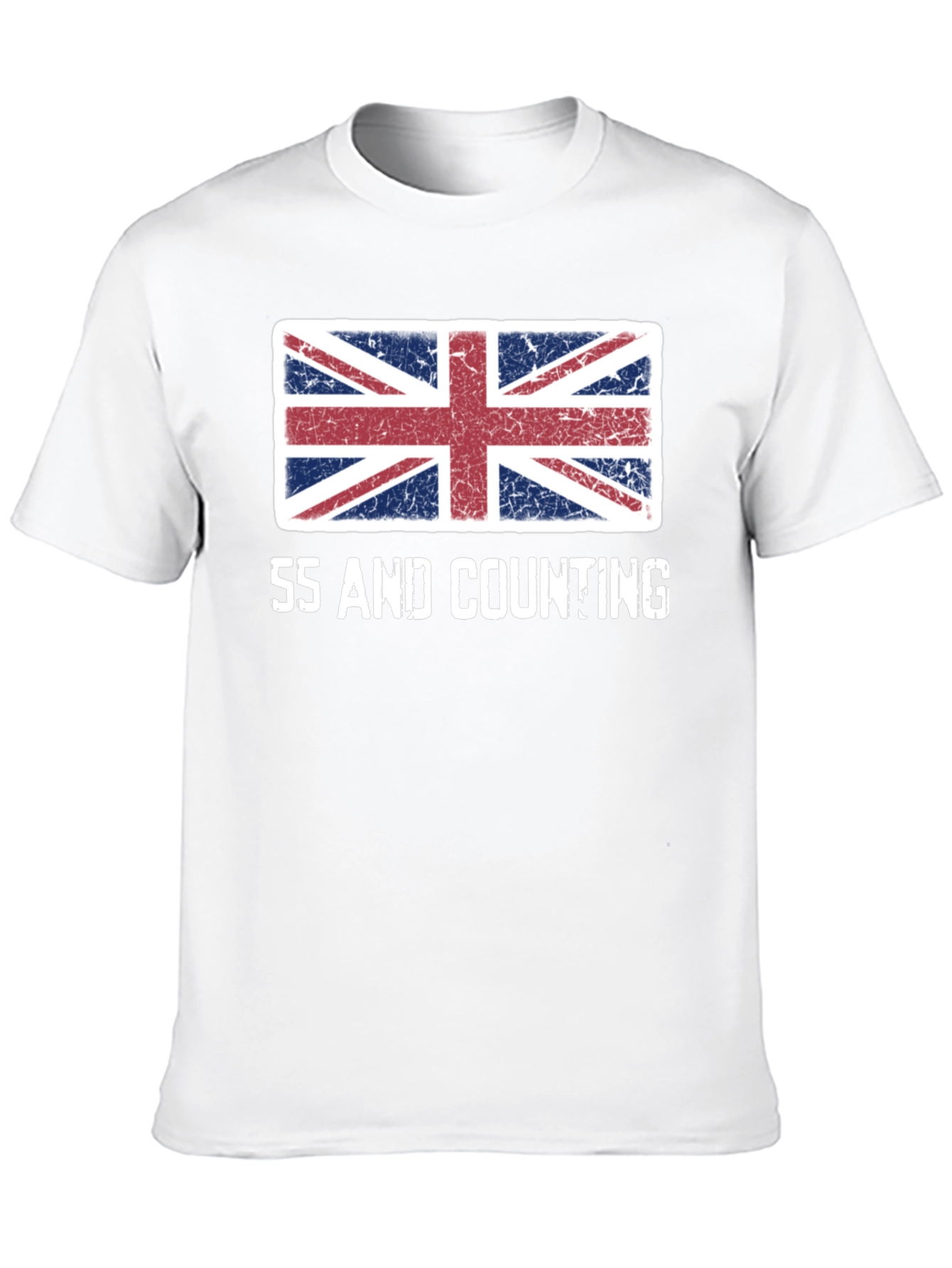 Union Jack Flag 55 and Counting Graphic T-Shirt