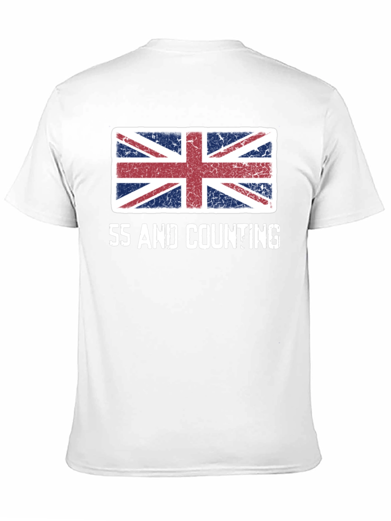 Union Jack Flag 55 and Counting Graphic T-Shirt