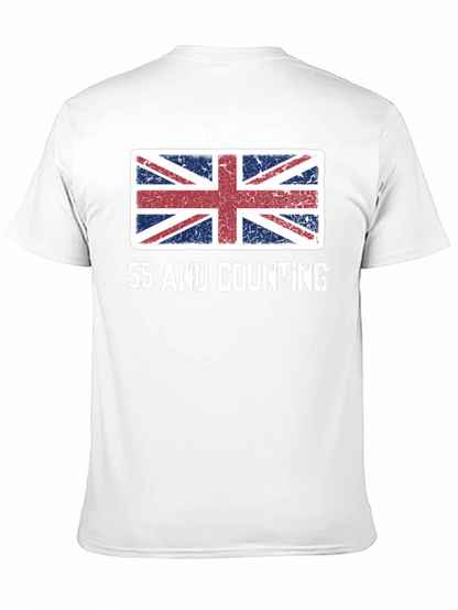 Union Jack Flag 55 and Counting Graphic T-Shirt