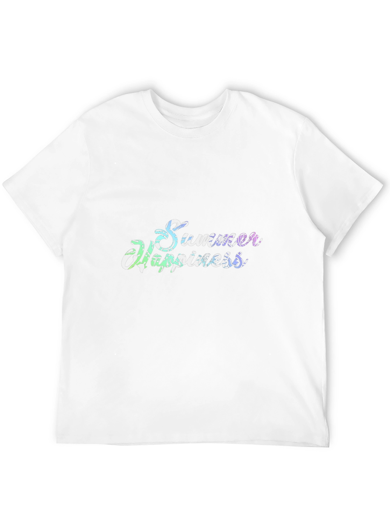 Summer Happiness Black Cotton Tee