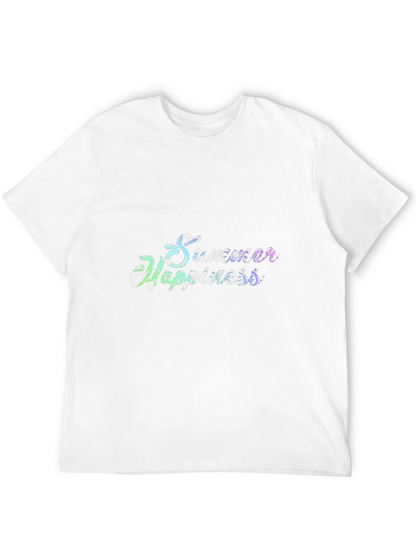 Summer Happiness Black Cotton Tee