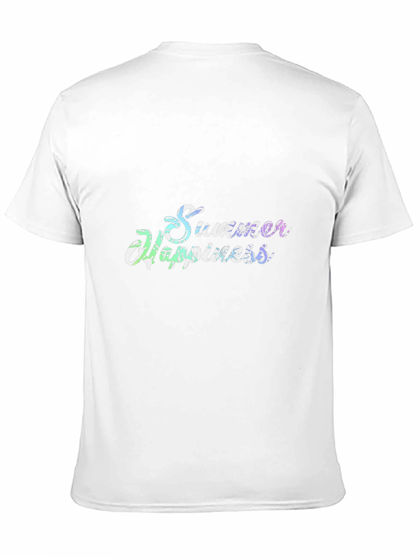 Summer Happiness Black Cotton Tee