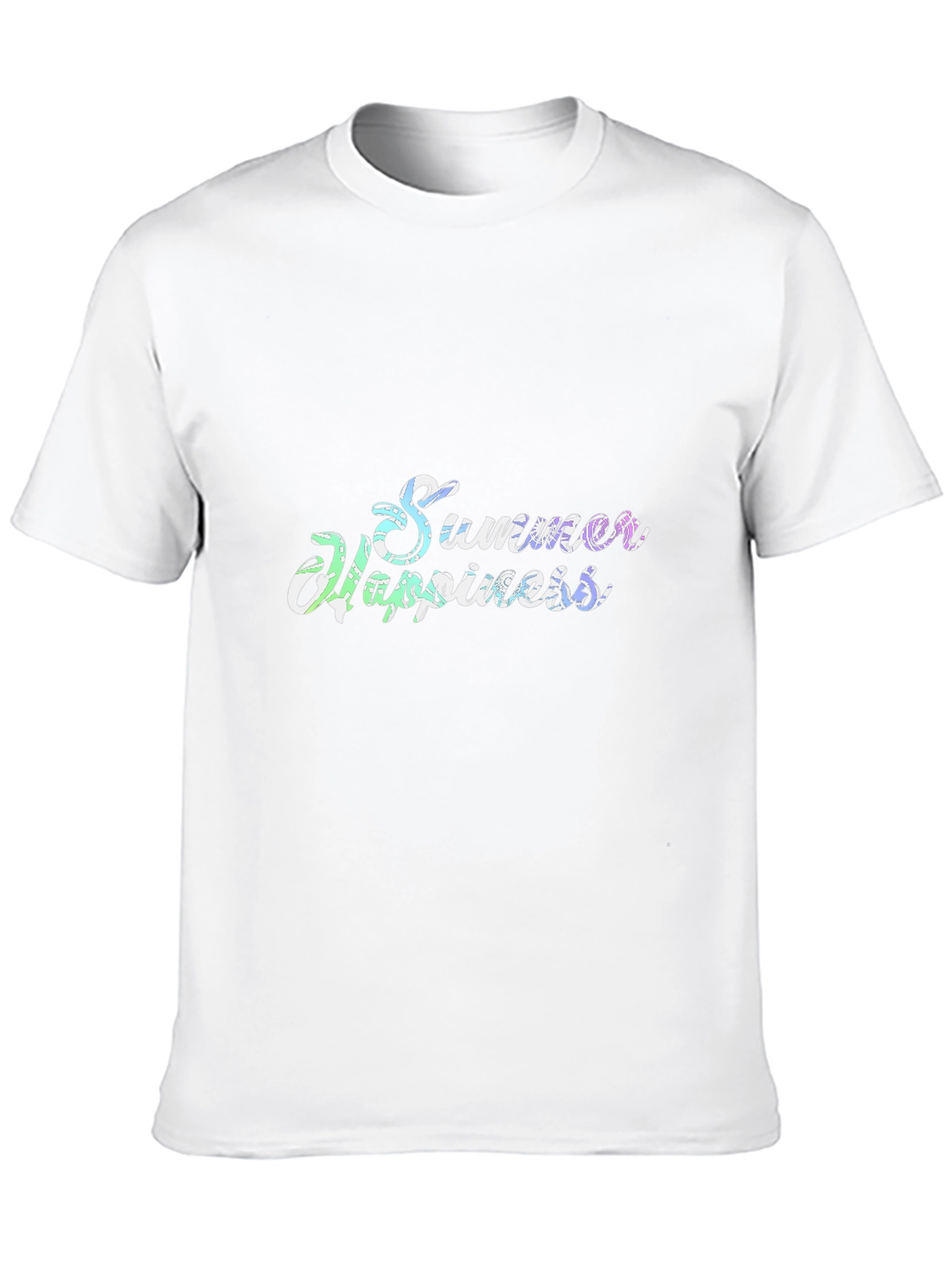 Summer Happiness Black Cotton Tee