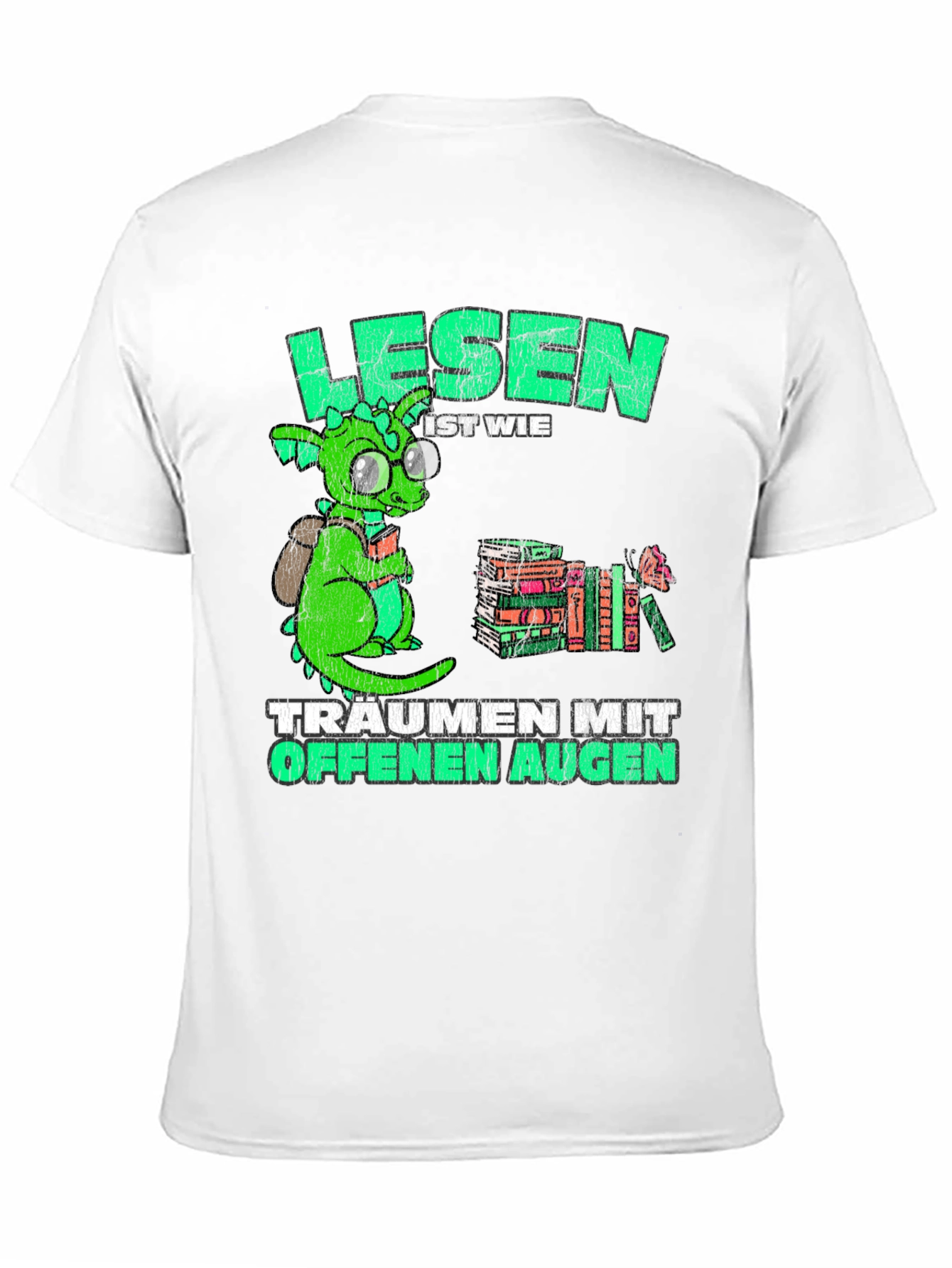 Bookworm Dragon T-Shirt - Reading is Dreaming Tee