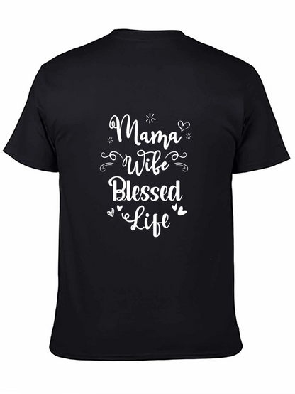 Mama Wife Blessed Life Graphic Tee