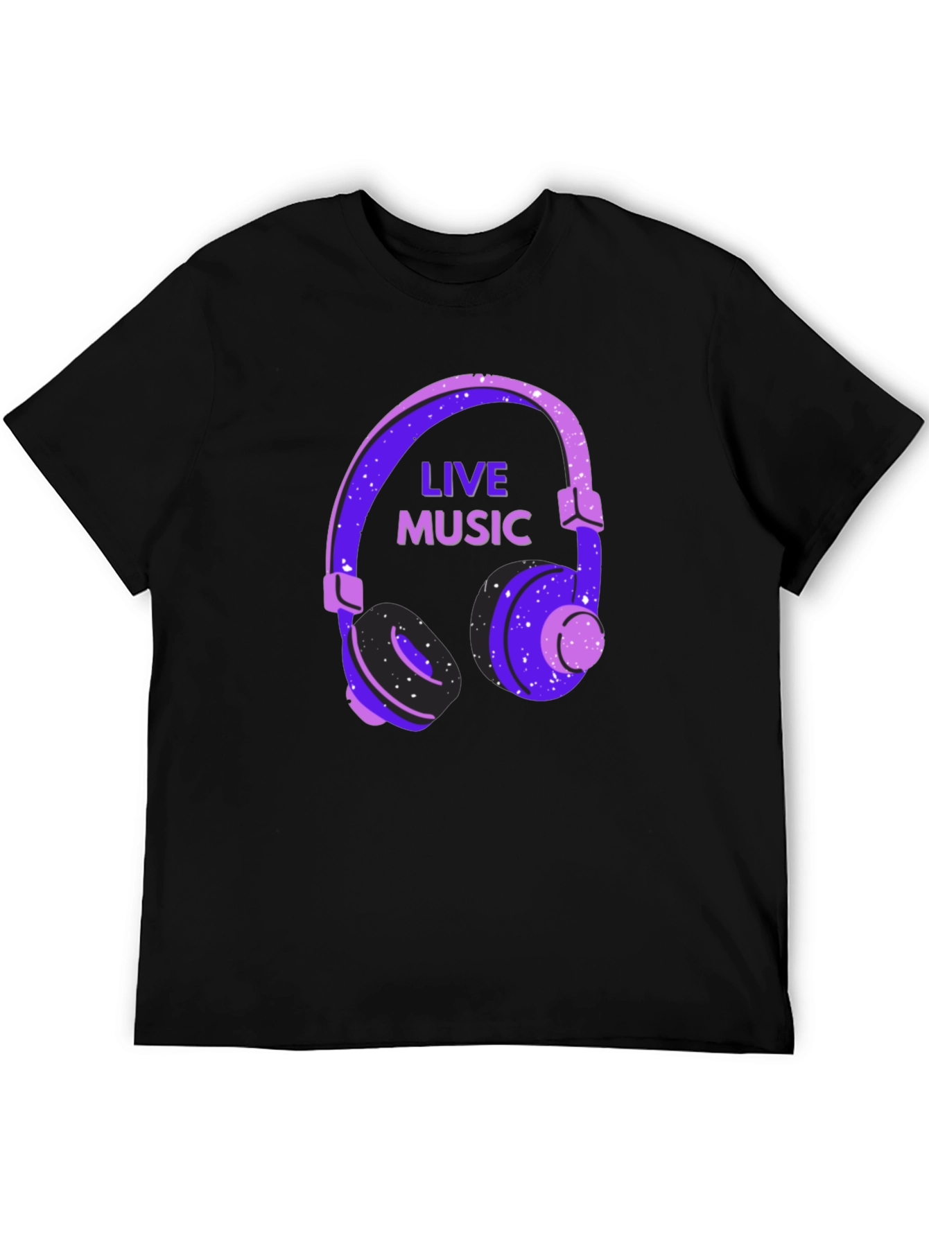Live Music Headphone Graphic T-Shirt