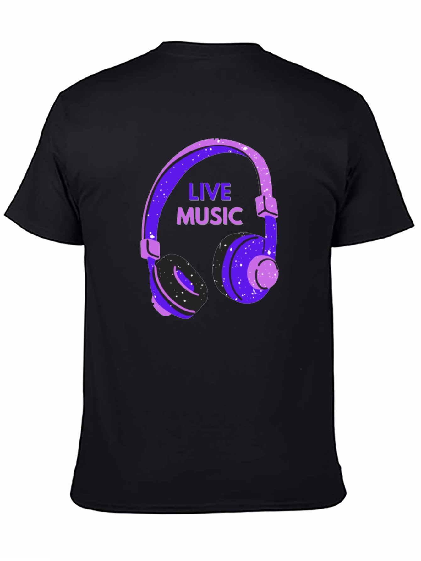 Live Music Headphone Graphic T-Shirt