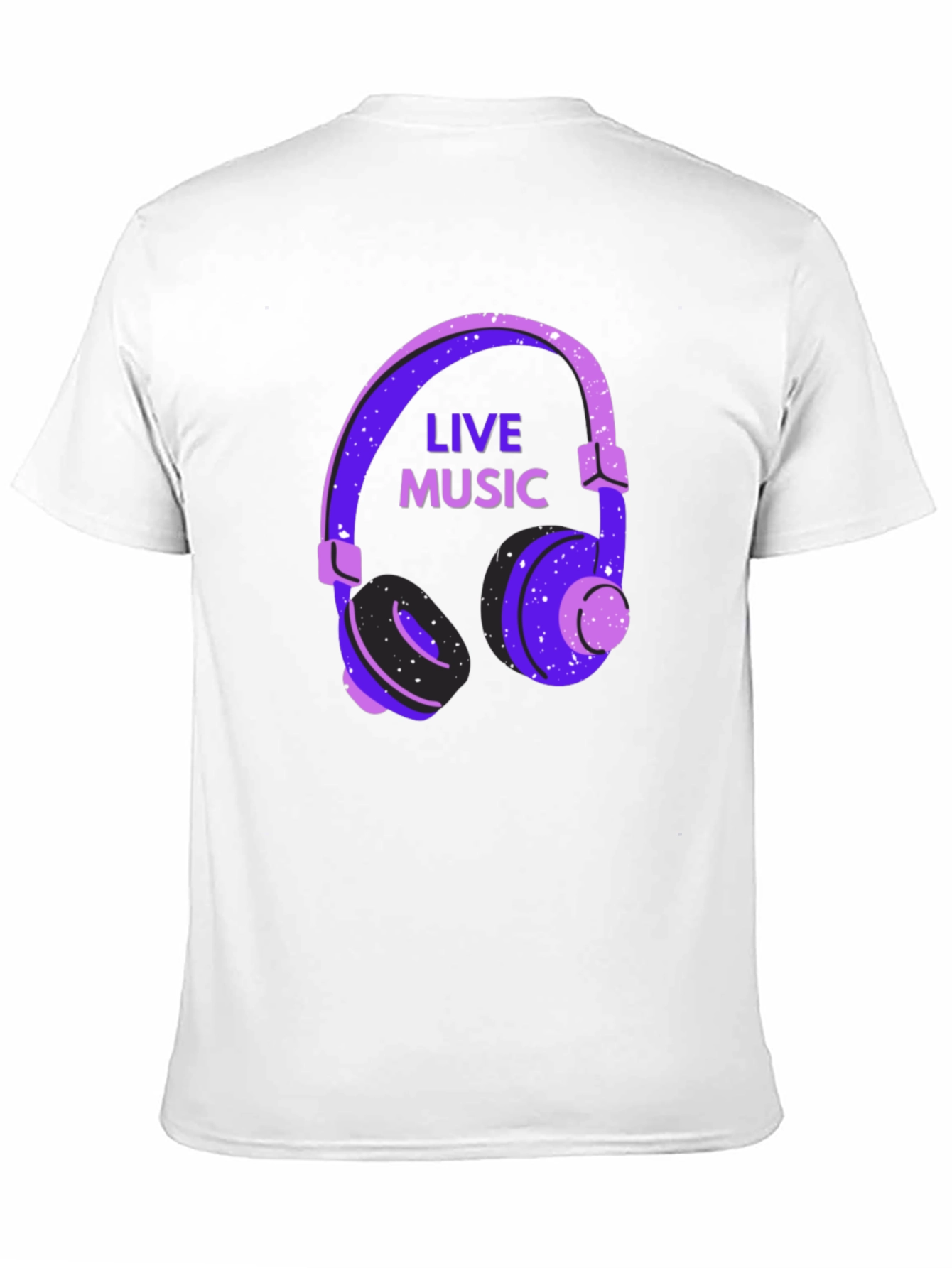 Live Music Headphone Graphic T-Shirt