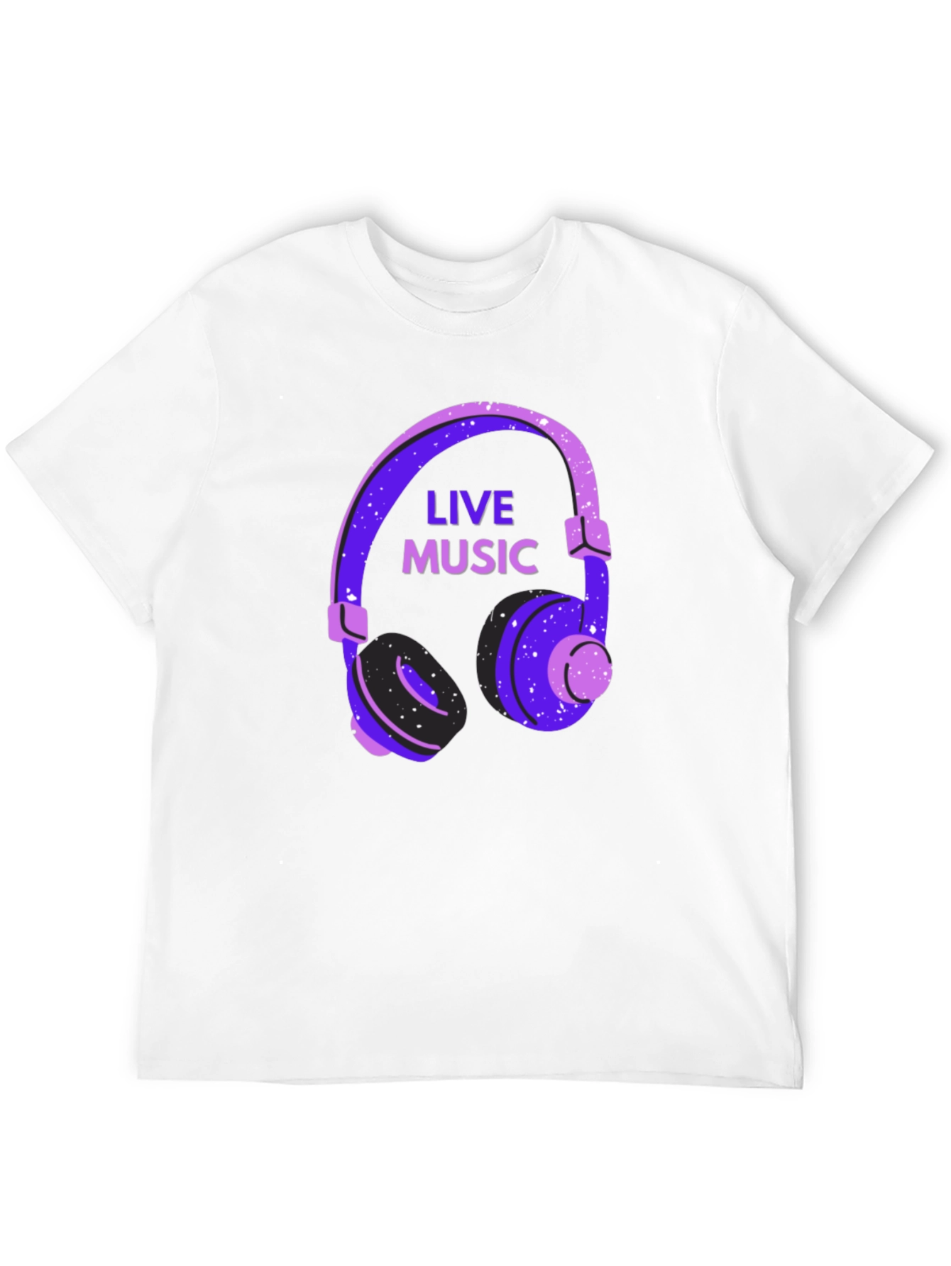 Live Music Headphone Graphic T-Shirt