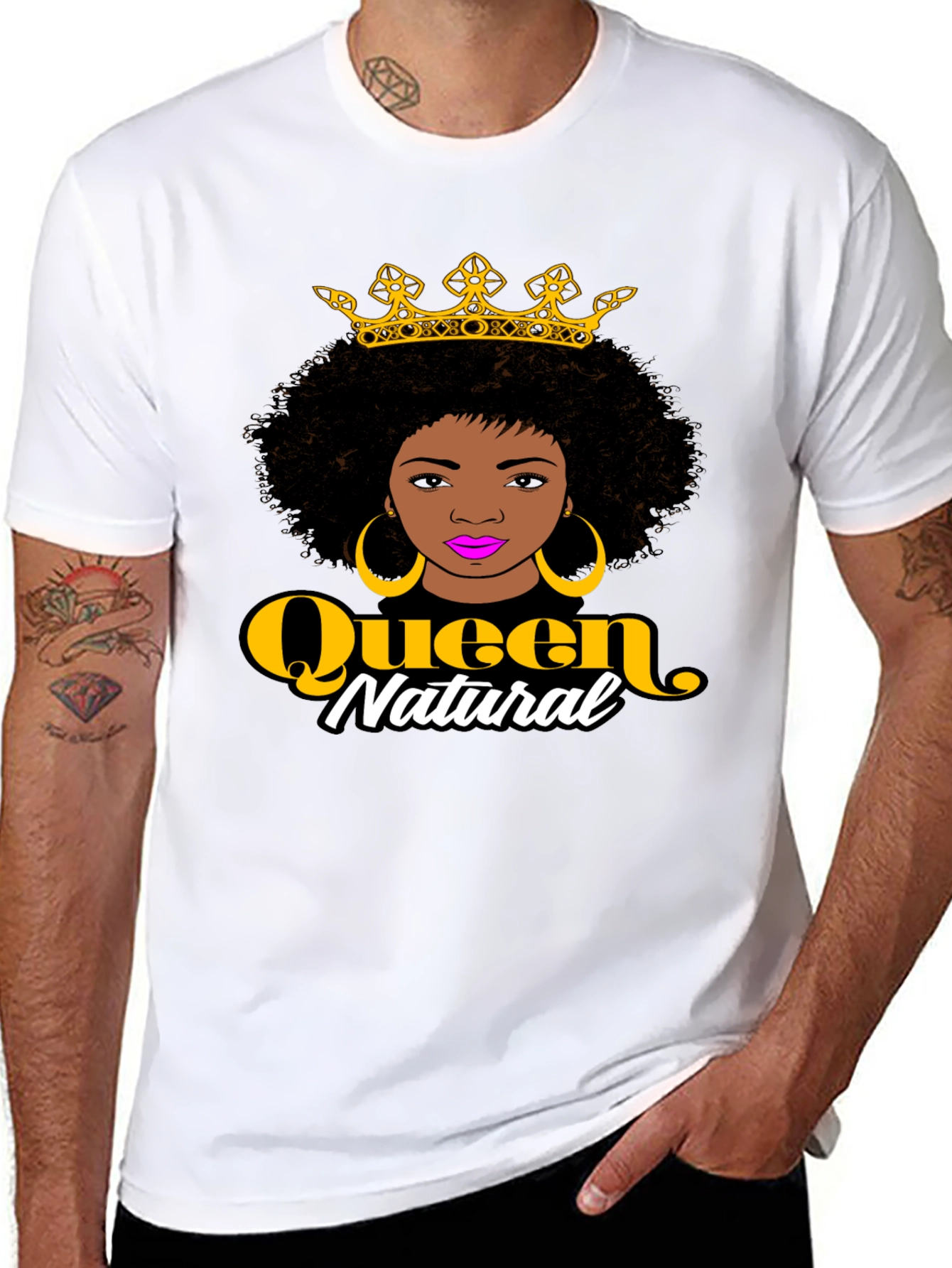 Queen Natural Graphic Black T-Shirt