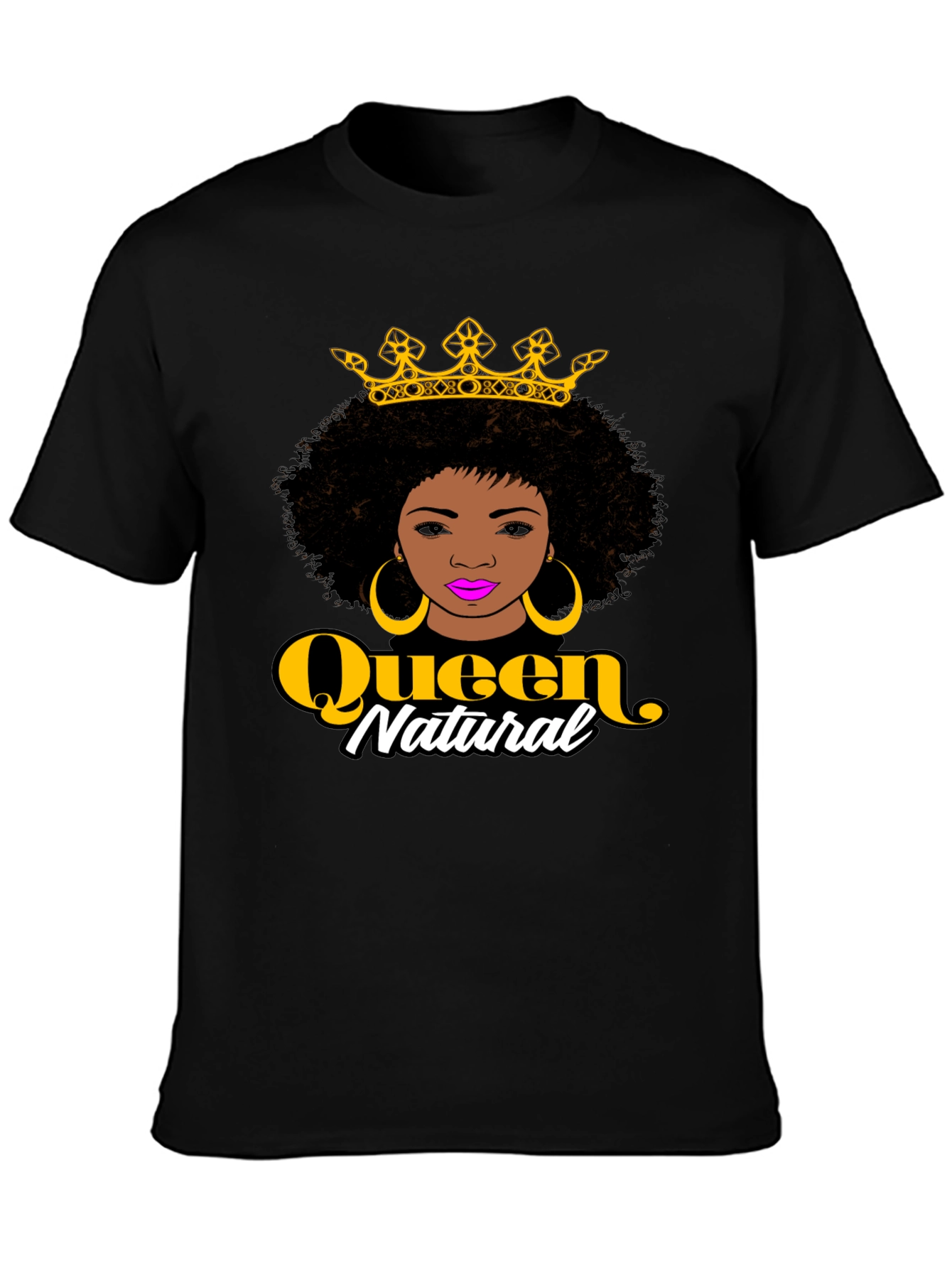 Queen Natural Graphic Black T-Shirt