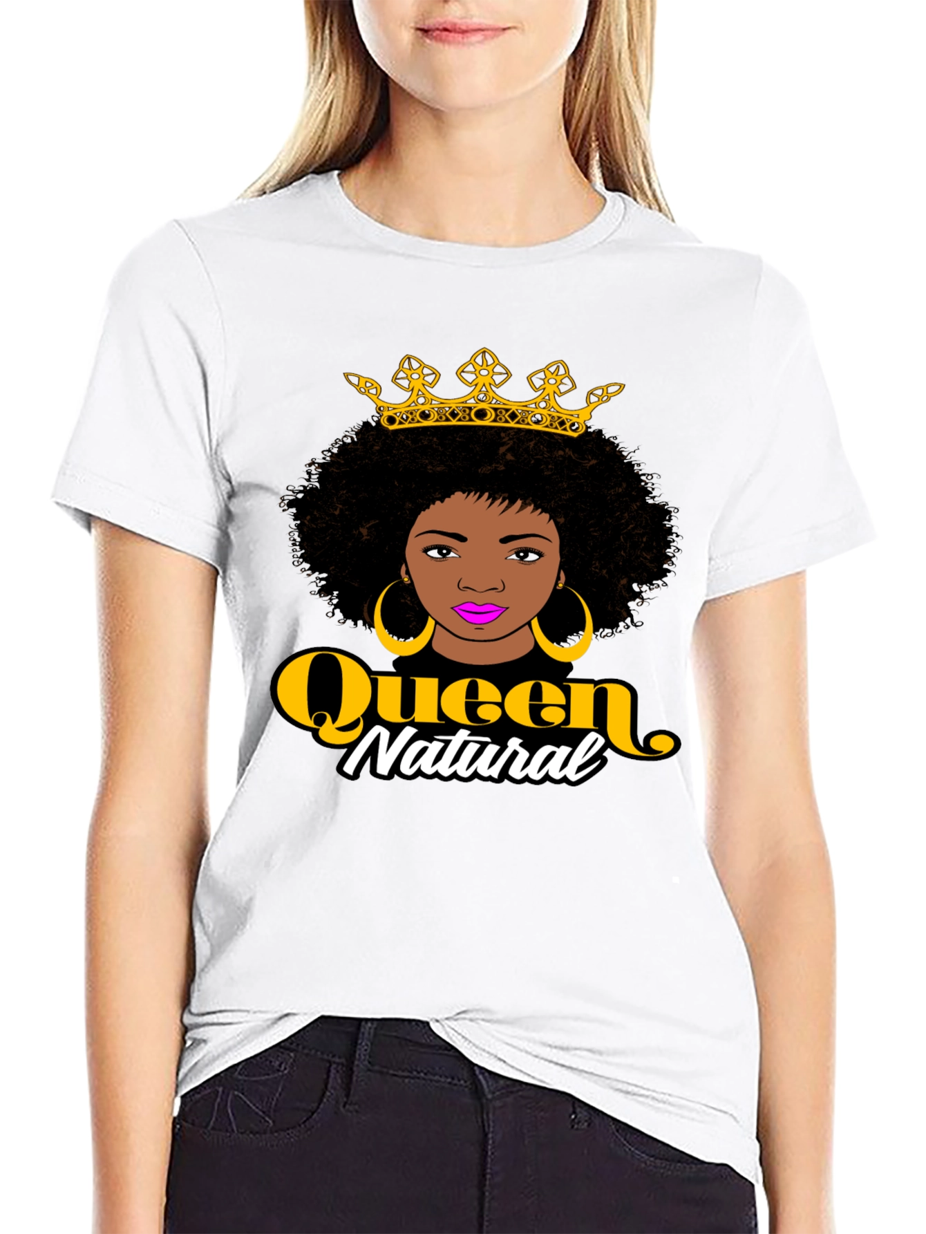 Queen Natural Graphic Black T-Shirt