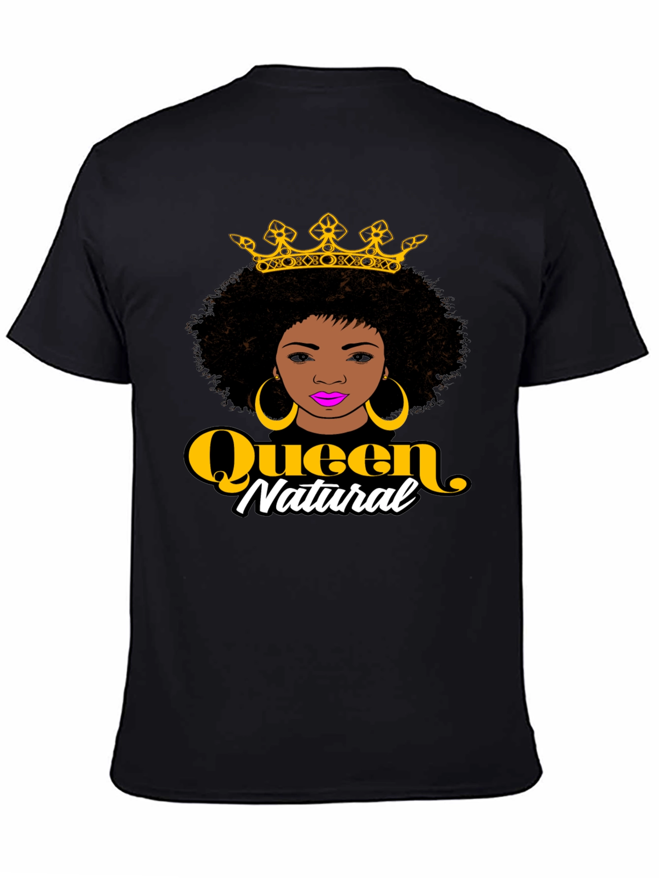 Queen Natural Graphic Black T-Shirt