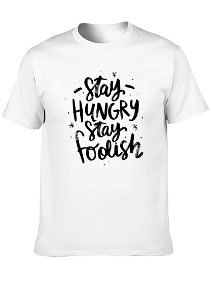Stay Hungry Stay Foolish Black T-Shirt