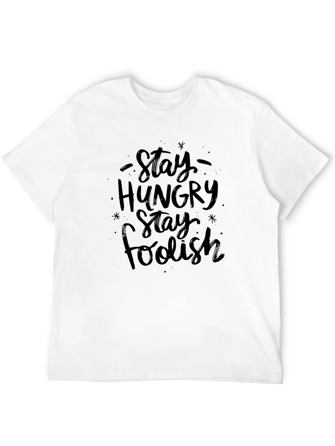 Stay Hungry Stay Foolish Black T-Shirt