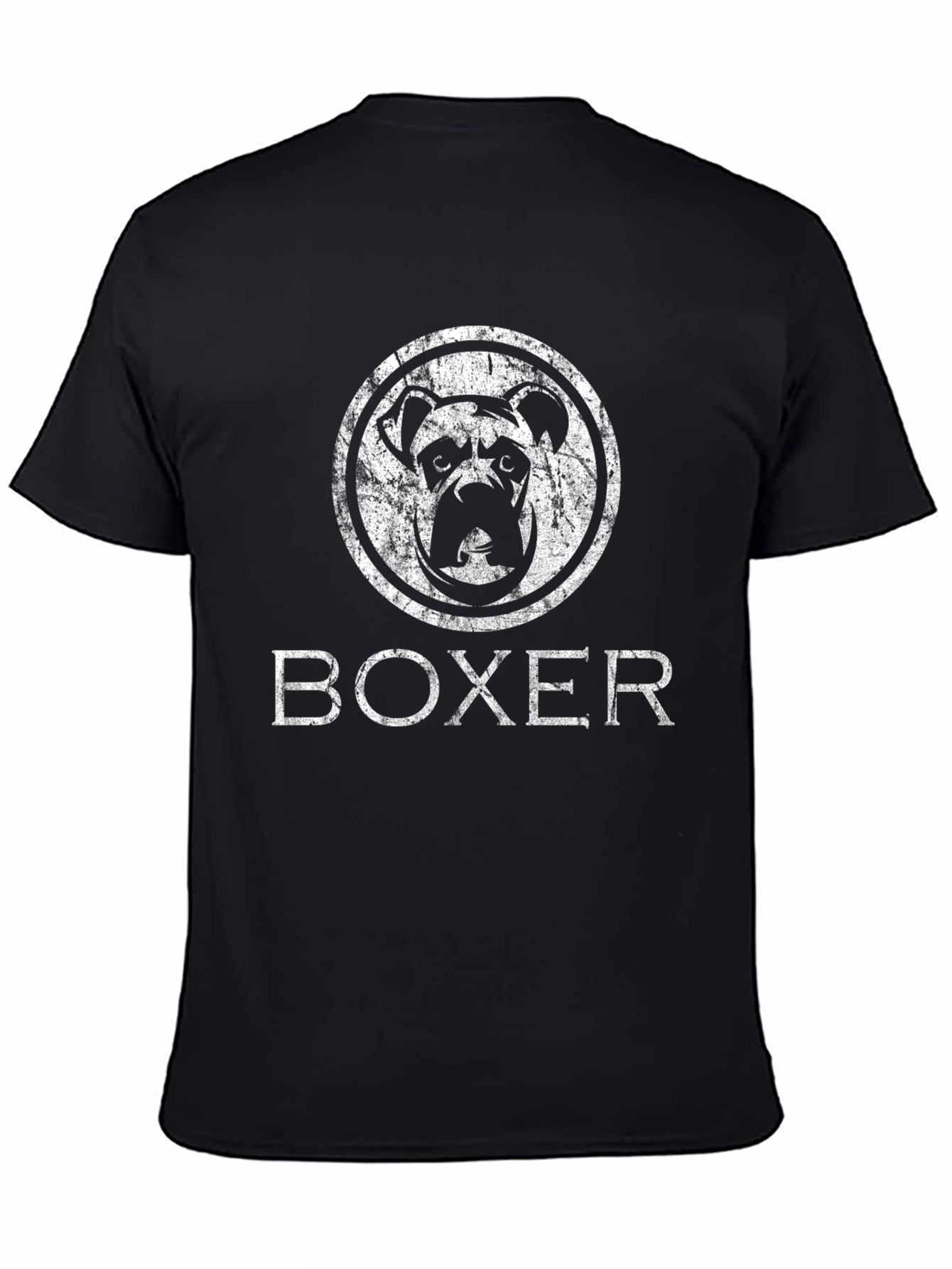 Distressed Boxer Dog Graphic T-Shirt
