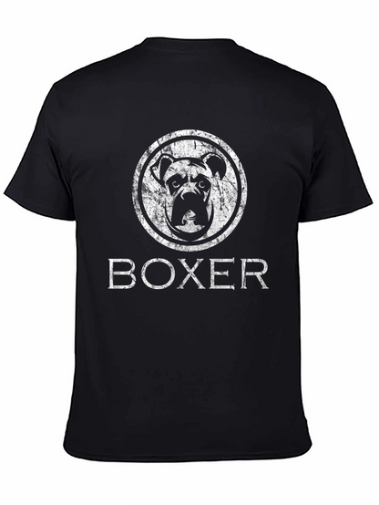 Distressed Boxer Dog Graphic T-Shirt