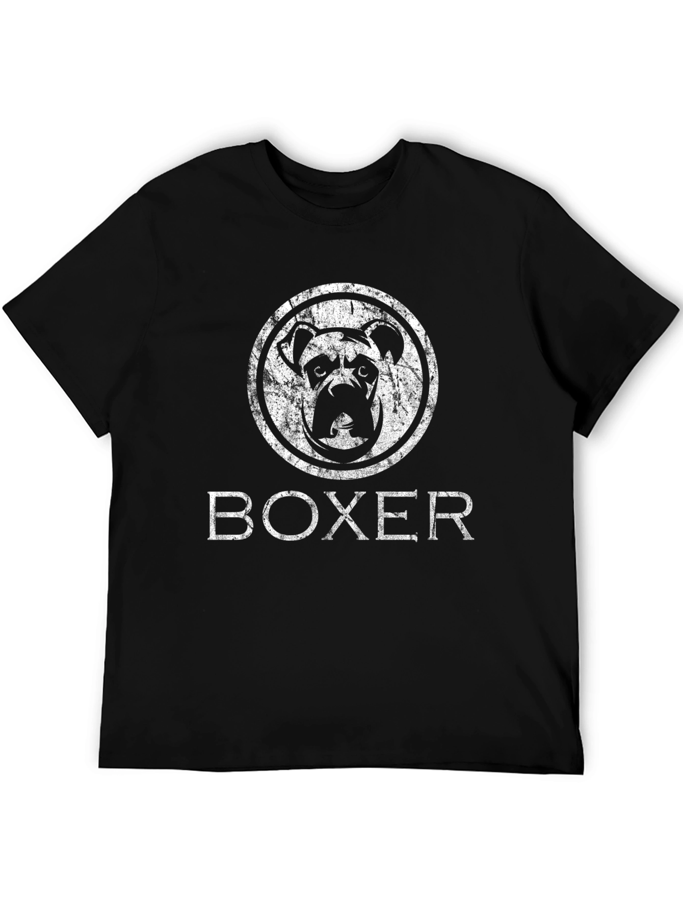 Distressed Boxer Dog Graphic T-Shirt