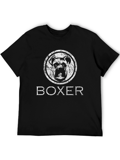 Distressed Boxer Dog Graphic T-Shirt