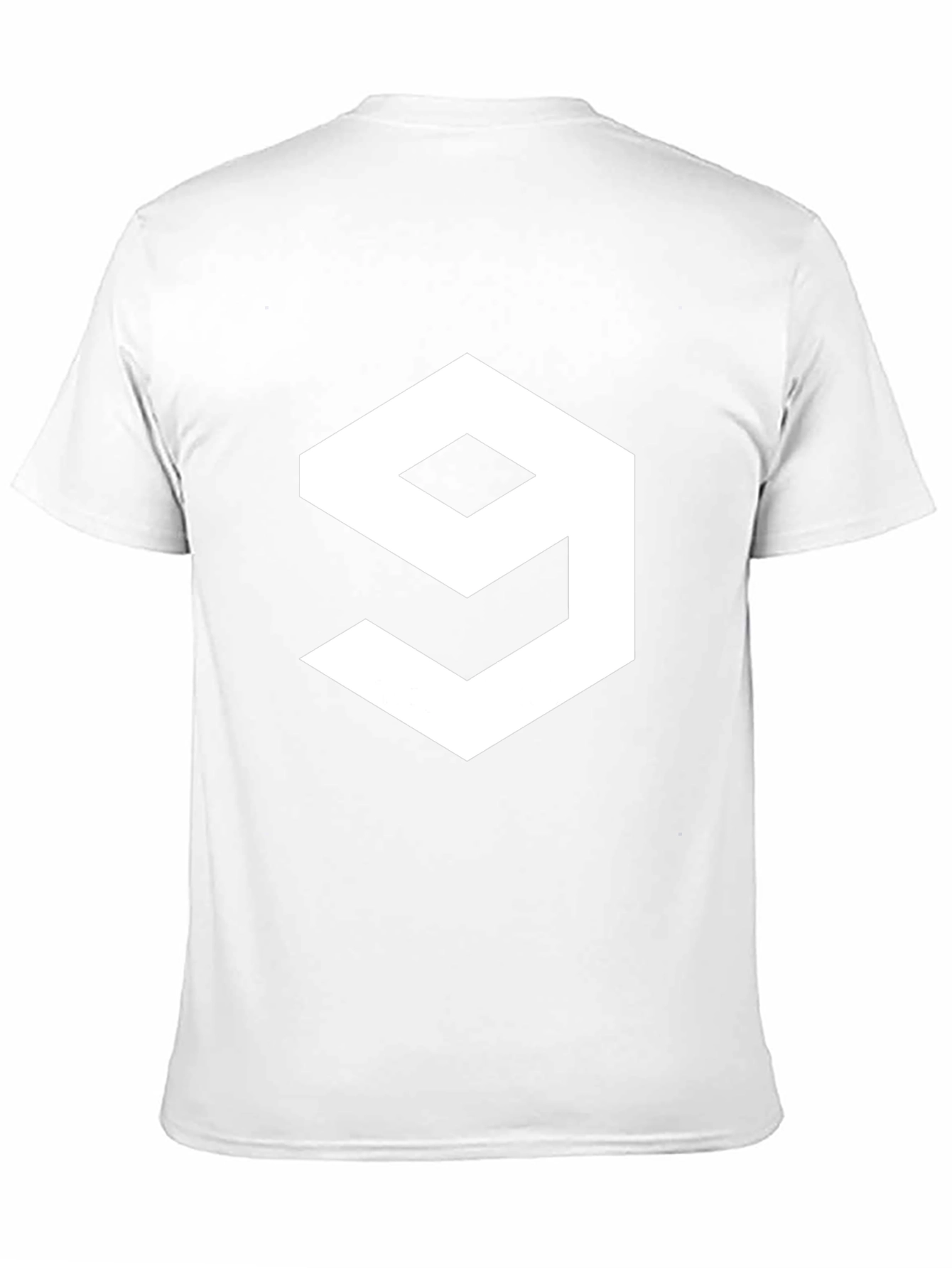 Geometric Number 9 Graphic Tee - Casual Black T-Shirt