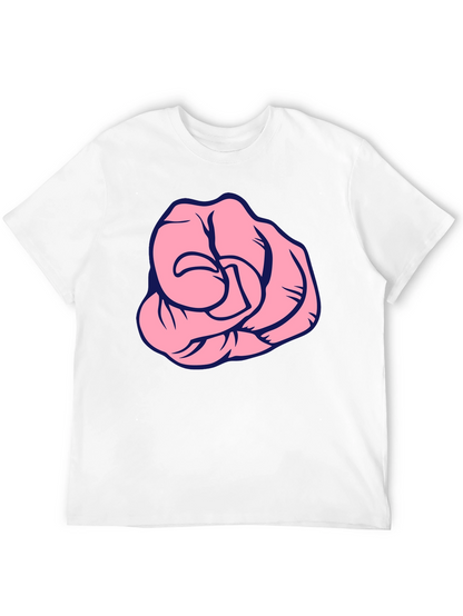 Pink Fist Graphic Black T-Shirt