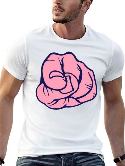 Pink Fist Graphic Black T-Shirt