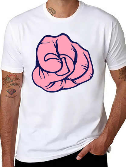 Pink Fist Graphic Black T-Shirt