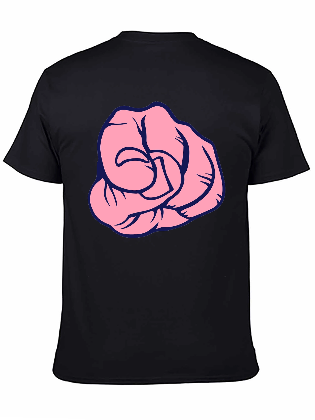 Pink Fist Graphic Black T-Shirt
