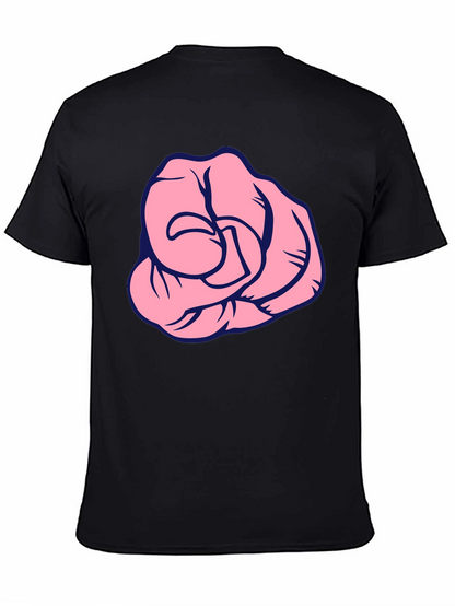 Pink Fist Graphic Black T-Shirt