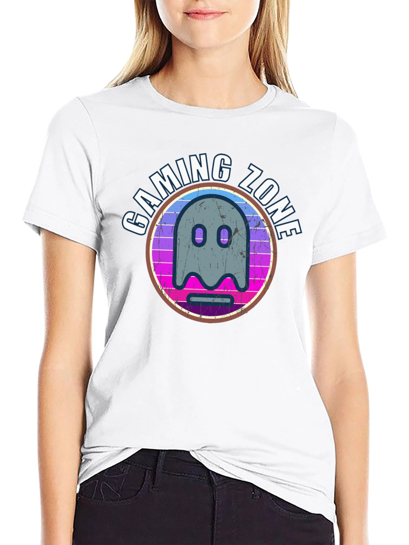 Gaming Zone Ghost Graphic T-Shirt